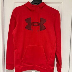Under Armour UA Mens Hoodie RED Size Small SM Loose Fit